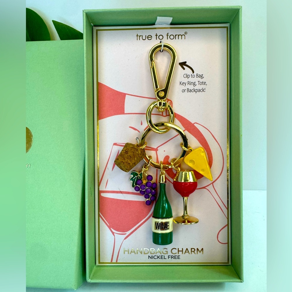 🍷True to Form Handbag All About Wine Charm/Keychain